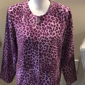 Cathy Daniels~Purple Cheetah~~Top/Jacket 💜